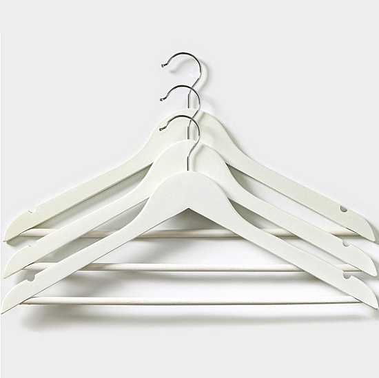 Плечики для одежды с перекладиной Доляна, набор 3 шт, размер 44,5×23 см дерево клён, белый 7162567