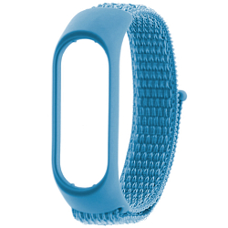 Нейлоновый ремешок NONAME для Xiaomi Mi Band 3/4/5 Nylon Loop Голубой с синей полосой