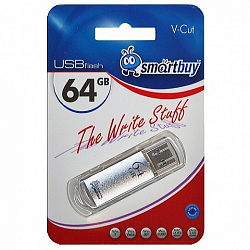 USB 64Gb Smart Buy V-Cut Silver