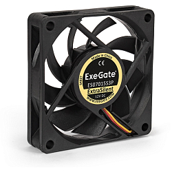 Вентилятор EXEGATE ExtraSilent ES07015S3P, 70x70x15 мм, подшипник скольжения, 3pin, 2500RPM, 23dBA