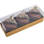 Набор шаров Волшебная страна SYQB-0124047 8 см, 3 шт, коричневый арт.108508