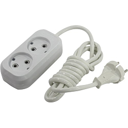 Сетевой удлинитель  2.0м SMARTBUY б/з ПВС 2х1,0 (SBE-10-2-02-N)