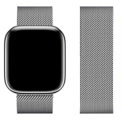 Металлический ремешок HOCO WA03 Simple beauty для APPLE Watch 42/44/45/49mm, серебряный, миланская петля