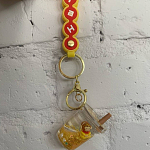 Брелок, с жидкостью, с карабином и браслетом (микс)