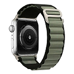 Текстильный ремешок ApW27 Alpine Loop для Apple Watch 38/40/41mm (black/green)