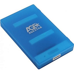 Внешний корпус 2.5" SATAIII HDD/SSD AgeStar 3UBCP1-6G (BLUE) USB 3.0, пластик, синий