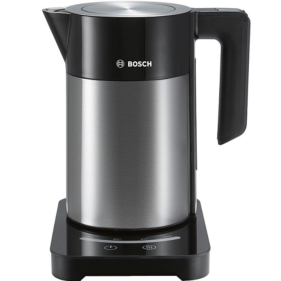 Чайник BOSCH TWK7203, черный, серебристый