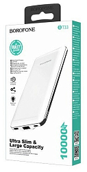 Внешний АКБ BOROFONE BT33, Royal, (10000mAh), белый, (1USB), (Type-C), (microUSB), 2A