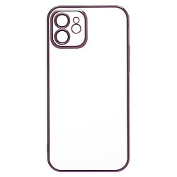 Задняя накладка PC073 для iPhone 12 (violet) (213804) с закрытой камерой