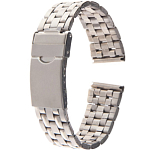 Металлический ремешок для часов "Соломон", 20 мм, l-18 см, хром 1268529