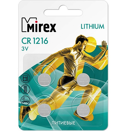 Элемент питания MIREX CR2016 BL-4 (4/216/648), ecopack