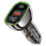 Авто ЗУ 1USB/1Type-C 3A Kakusiga KSC-1054 черное, PD65W+QC3.0