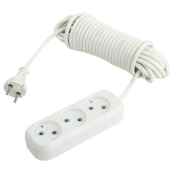 Сетевой удлинитель 10м SMARTBUY 3 розетки, б/з (SBE-10-3-10-N)