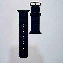 Силиконовый ремешок OCEAN BAND 42/44/45/49мм, застёжка-пряжка (силикон) 23, графит