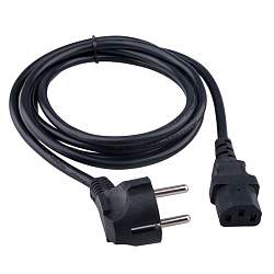 Кабель питания  1.8м ГАРНИЗОН GPC-186-0.75-1.8M, черный, Schuko-C13, 3x0.75мм2, 10A, CCA, с заземлением, пакет