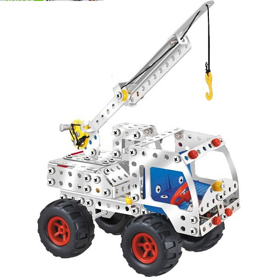 Конструктор металлический «Автокран», 243 детали