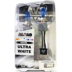 Лампа газонаполненная AVS AVS ALFAS Pure-White 6000К H7 12V 85W, комплект 2+2 (W5W) шт.