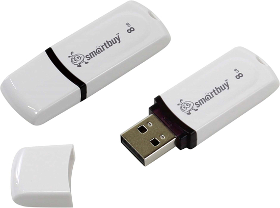USB  8Gb Smart Buy Paean White