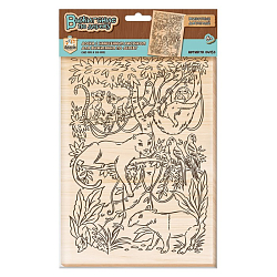 Выжигание. Доска для выжигания "Животные джунглей", А4, европодвес 9778645