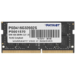 Оперативная память DDR4 16Gb PATRIOT PSD416G32002S PC25600, 3200Mhz, (retail)  SO-DIMM