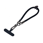 Шнурок на руку текстильный с карабином (black)
