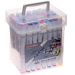 Набор маркеров для скетчинга двусторонние 48 штук/48 цветов