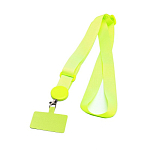 Шнурок текстильный на шею с карабином (плоский широкий) (light green)