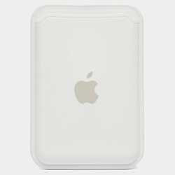 Кошелек для карт iPhone Silicone Wallet MagSafe с лого (№04 Белый)