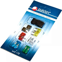 Предохранители флажковые в блистере "мини" "ДИАЛУЧ" (12 шт., с пинцетом)