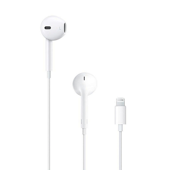 Гарнитура APPLE EarPods Lightning белые, проводные (MMTN2ZM/A)