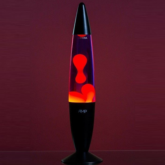 Лава-лампа Amperia Rocket Оранжевая/Фиолетовая (35 см)