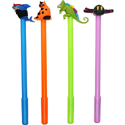 Ручка гелевая-прикол Calligrata "Зверушки", микс 10202514