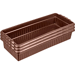 Поддон для рассады 444х185х82 мм, пластиковый, 3 шт, под 10 горшочков 460 мл.// Palisad 643444