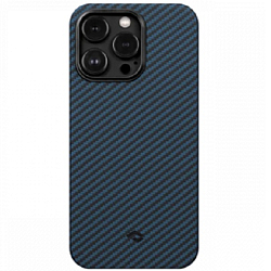 Чехол PITAKA MagEZ Case 3 для iPhone 14 Pro 6.1", черный/синий (Black/Blue Twill) 1500D