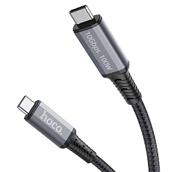 Кабель Type-C <--> Type-C  1.2м HOCO US01, чёрный