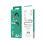 Кабель USB <--> Lightning  1.0м BOROFONE BX32 Munificent нейлон, красный