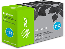 Тонер-картридж CACTUS CS-Q7551XS черный для HP Laser Jet P3005/M3027/M3035 (13000стр.)