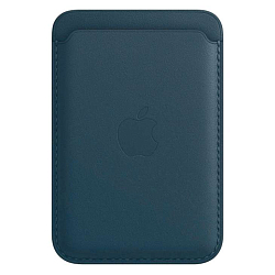 Кошелек для карт MagSafe Leather Wallet (№8 Синий) (с лого)