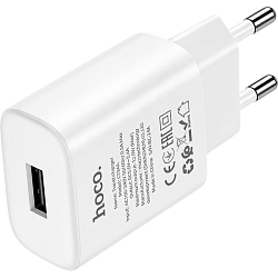 Сетевое ЗУ 1USB 3A HOCO C134A Solid, белый