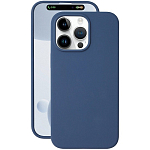 Силиконовый чехол DEPPA Liquid Silicone Case Pro для iPhone 15 Pro Max, синий