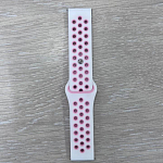 Универсальный силиконовый ремешок NIKE 20-22mm, бело-розовый