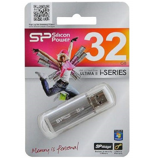 USB 32Gb Silicon Power Ultima II-I Series Silver