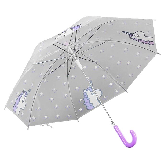 Зонт детский "Единорог", фиолетовый, d=90 см 3623427