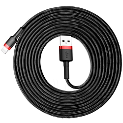 Кабель USB <--> Lightning  3.0м BASEUS Cafure Cable красный (CALKLF-R91)