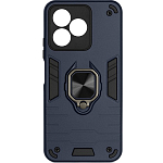 Силиконовый чехол DF для Realme C53/C51/Note 50 DF rmArmor-07 (dark blue) с кольцом и метллической пластиной для магнитного держателя
