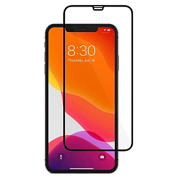 Противоударное стекло KEIS для iPhone 12 Pro Max керамическое, черное, полный клей