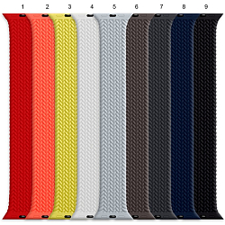 Силиконовый ремешок ISA для Apple Watch 38/40 (size 7 - 163 ) плетенный