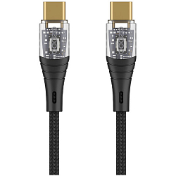 Кабель Type-C <--> Type-C  1.0м DEPPA Crystal черный, 60W (72502)
