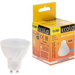 Лампа светодиодная ECOLA Reflector GU10 10W/2800K (композит) 57x50 (1/10/100)