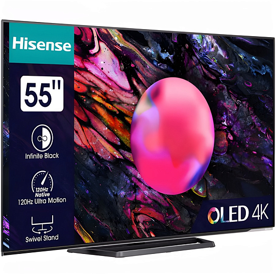 Телевизор Hisense 55A85K черный 55", OLED, 120Hz